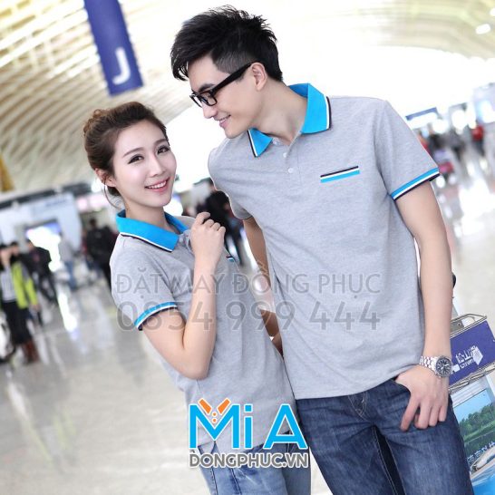 Đồng phục áo thun cổ bo trụ cài nút 200 Đồng phục áo thun cổ bo trụ cài nút 200
