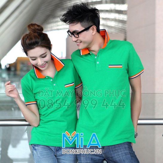 Đồng phục áo thun cổ bo trụ cài nút 201 Đồng phục áo thun cổ bo trụ cài nút 201