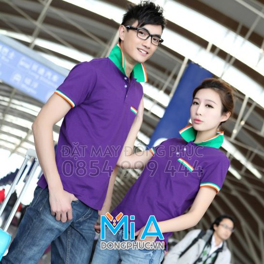 Đồng phục áo thun cổ bo trụ cài nút 202 Đồng phục áo thun cổ bo trụ cài nút 202