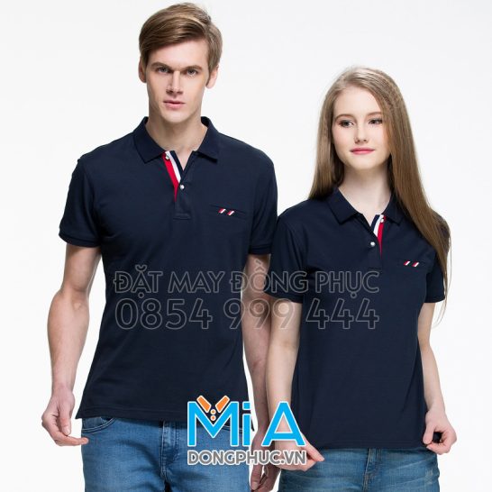 Đồng phục áo thun cổ bo trụ cài nút 211