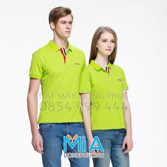 Đồng phục áo thun cổ bo trụ cài nút 213