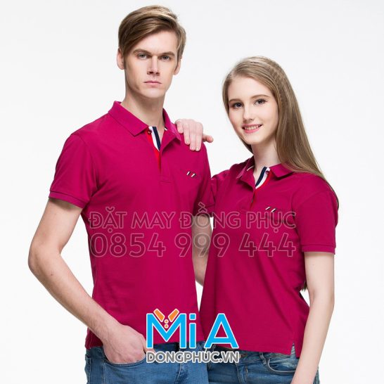 Đồng phục áo thun cổ bo trụ cài nút 217