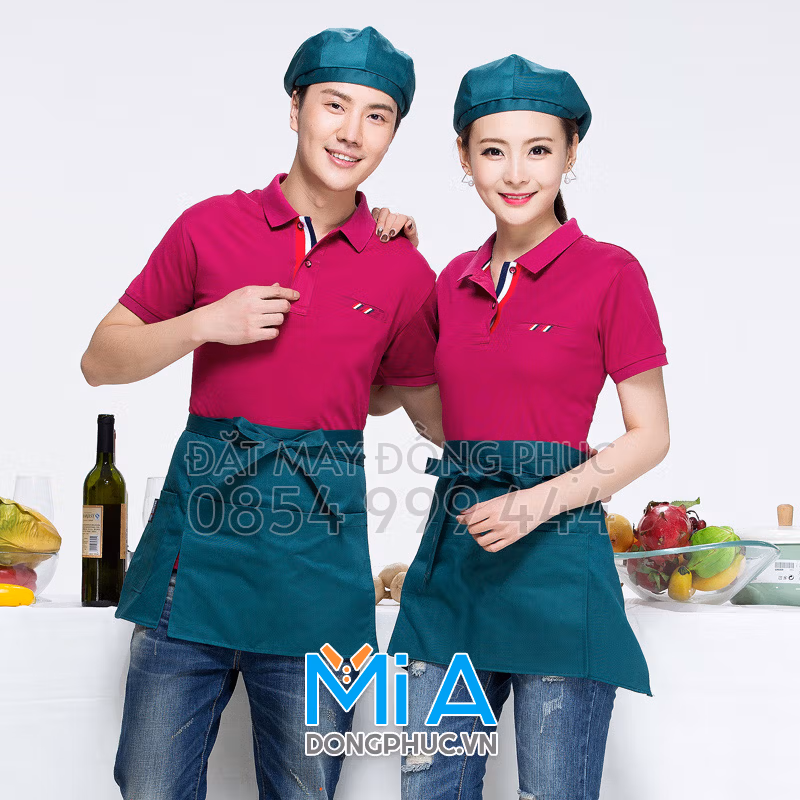 Đồng phục áo thun cổ bo trụ cài nút 223 Đồng phục áo thun cổ bo trụ cài nút 223