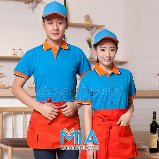 Đồng phục áo thun cổ bo trụ cài nút 235