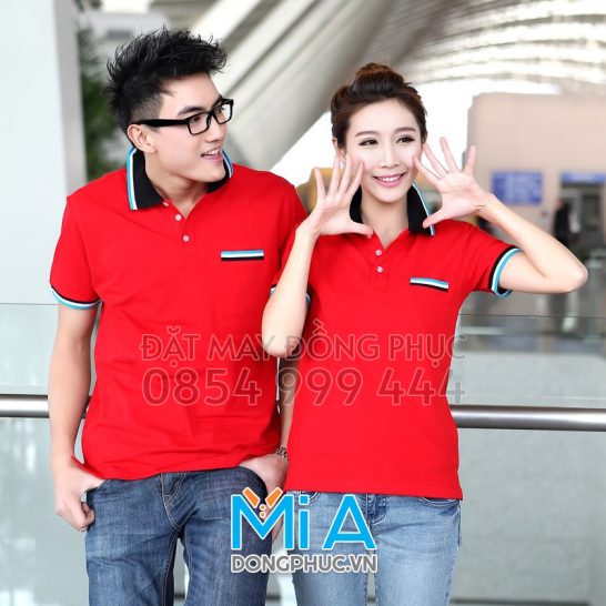 Đồng phục áo thun cổ bo trụ cài nút 236 Đồng phục áo thun cổ bo trụ cài nút 236