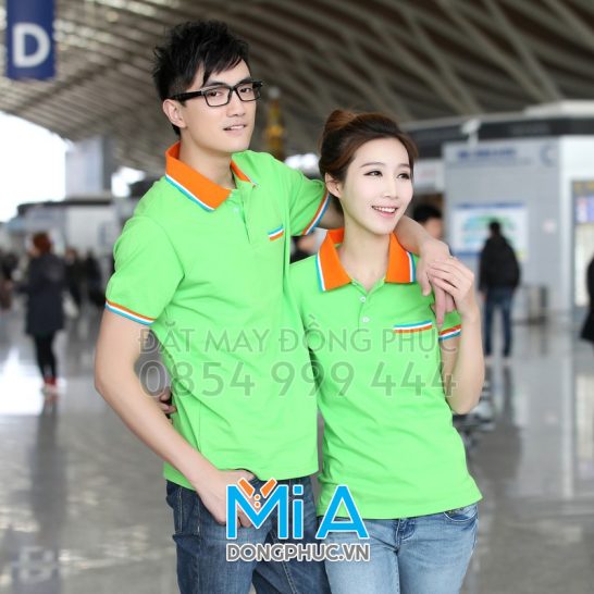 Đồng phục áo thun cổ bo trụ cài nút 242 Đồng phục áo thun cổ bo trụ cài nút 242