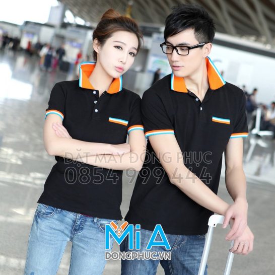 Đồng phục áo thun cổ bo trụ cài nút 243 Đồng phục áo thun cổ bo trụ cài nút 243