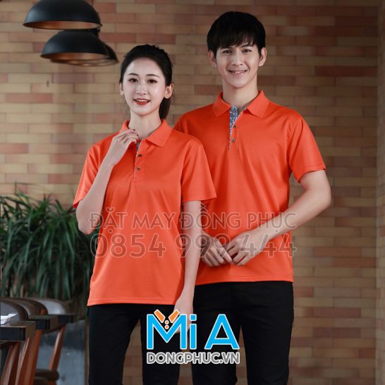 Đồng phục áo thun cổ bo trụ cài nút 246