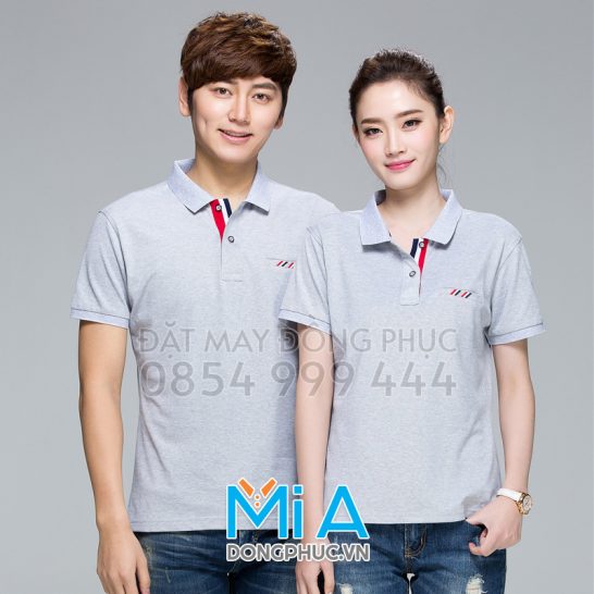 Đồng phục áo thun cổ bo trụ cài nút 248