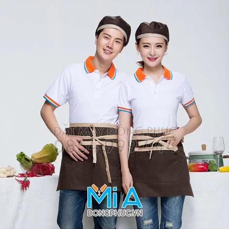 Đồng phục áo thun cổ bo trụ cài nút 268