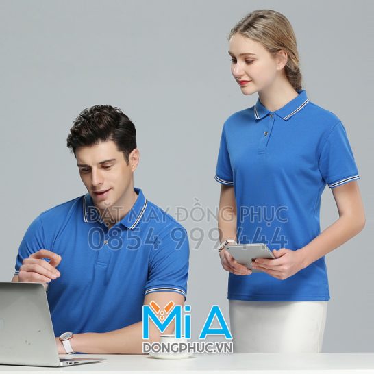 Đồng phục áo thun cổ bo trụ cài nút 278