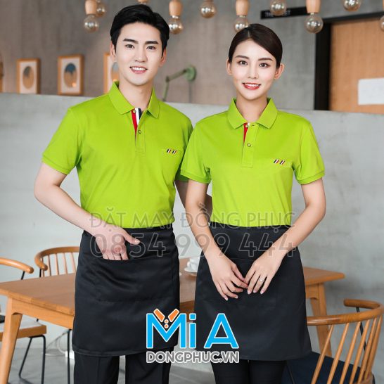 Đồng phục áo thun cổ bo trụ cài nút 282