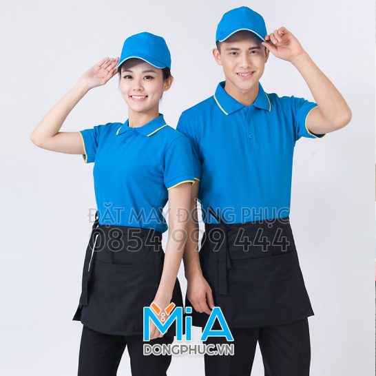 Đồng phục áo thun cổ bo trụ cài nút 284