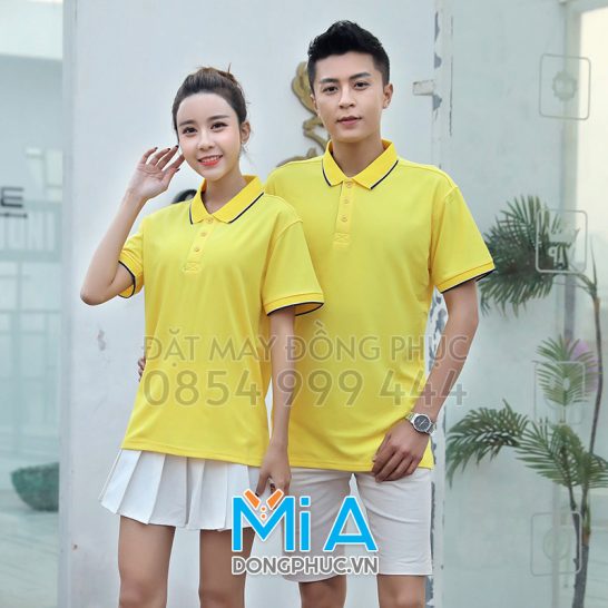 Đồng phục áo thun cổ bo trụ cài nút 286