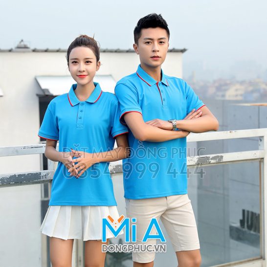 Đồng phục áo thun cổ bo trụ cài nút 288