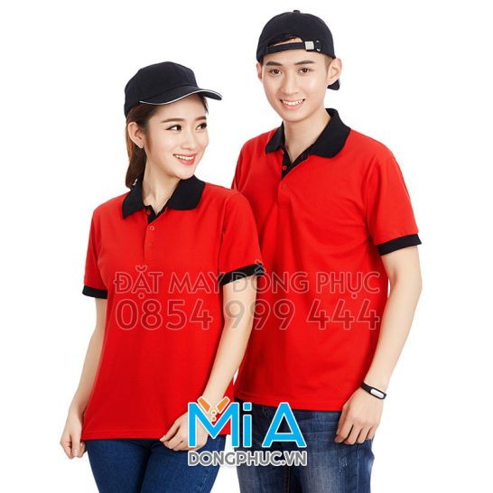 Đồng phục áo thun cổ bo trụ cài nút 305 Đồng phục áo thun cổ bo trụ cài nút 305