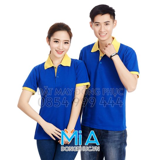 Đồng phục áo thun cổ bo trụ cài nút 306 Đồng phục áo thun cổ bo trụ cài nút 306