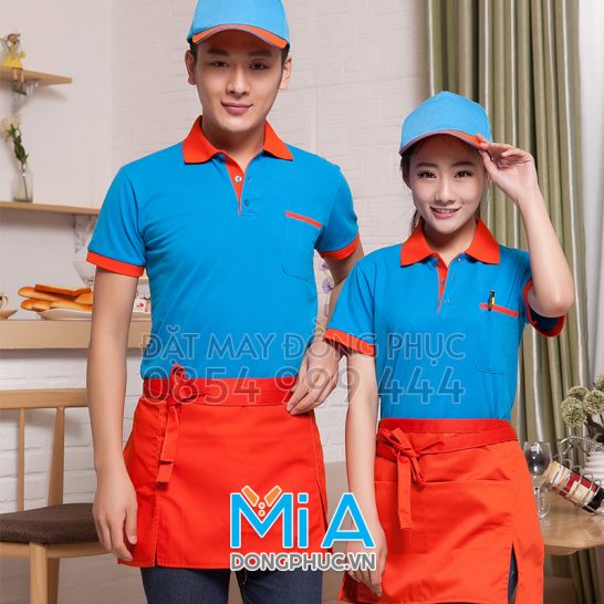 Đồng phục áo thun cổ bo trụ cài nút 309