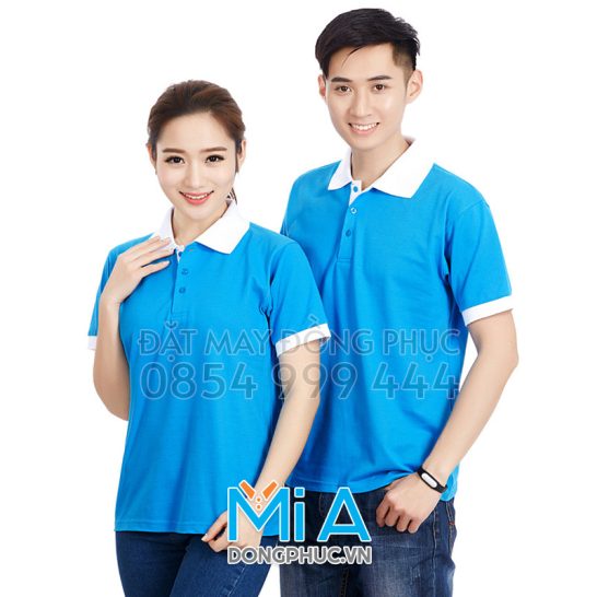 Đồng phục áo thun cổ bo trụ cài nút 313 Đồng phục áo thun cổ bo trụ cài nút 313