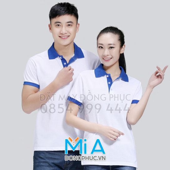 Đồng phục áo thun cổ bo trụ cài nút 318 Đồng phục áo thun cổ bo trụ cài nút 318