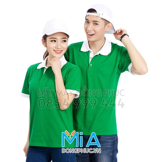 Đồng phục áo thun cổ bo trụ cài nút 324 Đồng phục áo thun cổ bo trụ cài nút 324