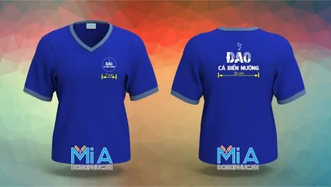Đồng phục áo thun cổ tim Đảo Cá Biển Nướng