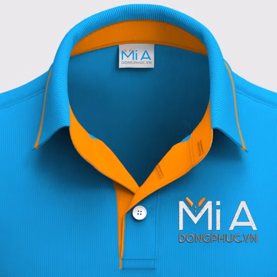 Mẫu áo thun đồng phục cổ bo chân cổ sơ mi