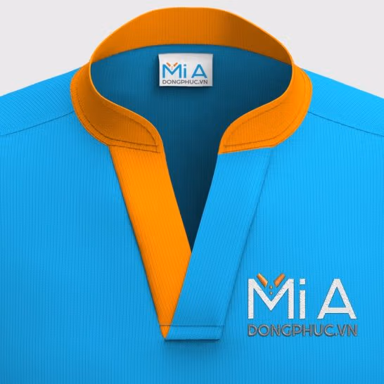 Mẫu áo thun đồng phục cổ tàu trụ hở chữ V