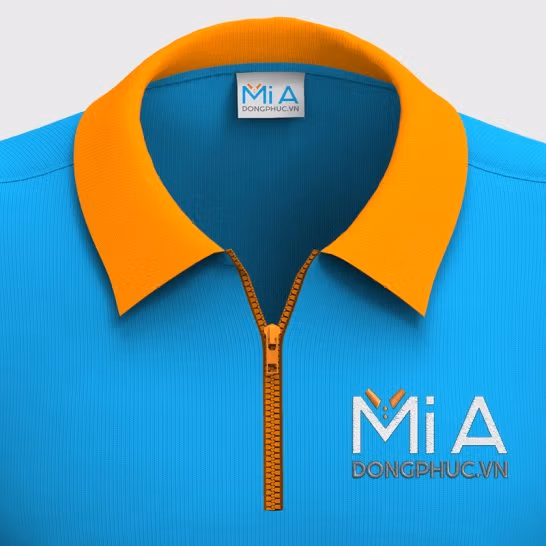 Mẫu áo thun đồng phục trụ dây kéo