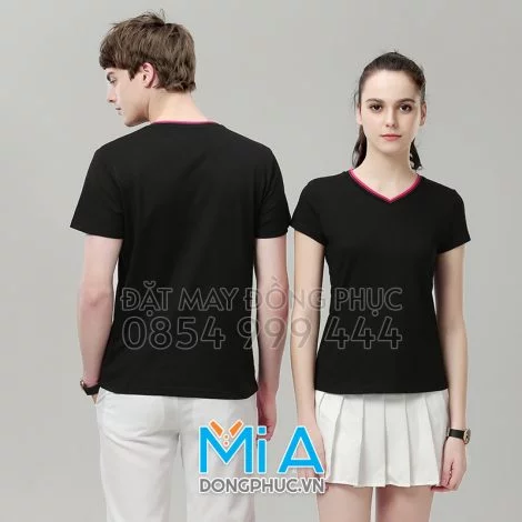 Áo thun đồng phục cổ tim 003