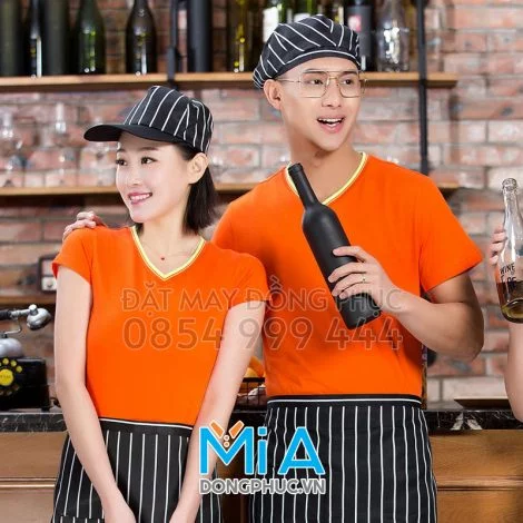 Áo thun đồng phục cổ tim 012