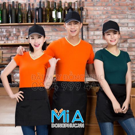 Áo thun đồng phục cổ tim 015