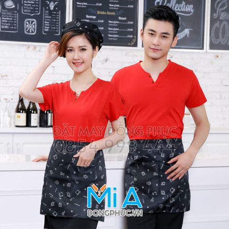 Áo thun đồng phục cổ tim 025