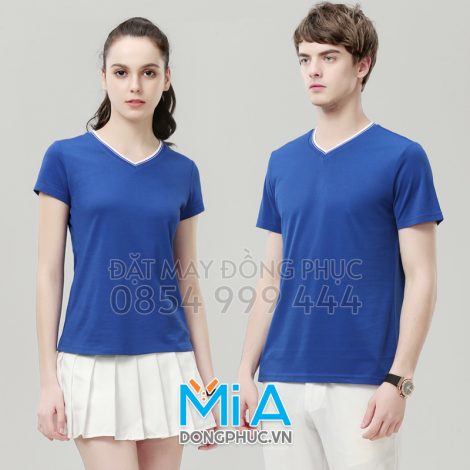 Áo thun đồng phục cổ tim 033