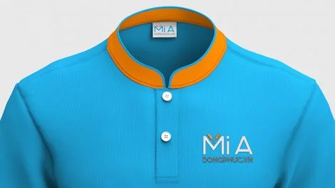 Áo thun đồng phục cổ tàu trụ cài nút Áo thun đồng phục cổ tàu trụ cài nút