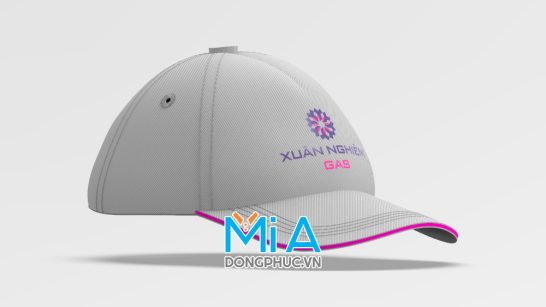 Nón đồng phục màu xám viền môi hồng
