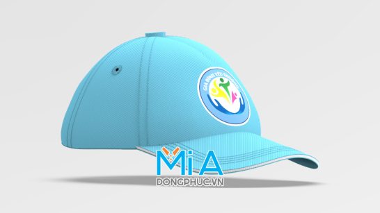 Nón kết đồng phục 5 múi màu xanh thiên thanh