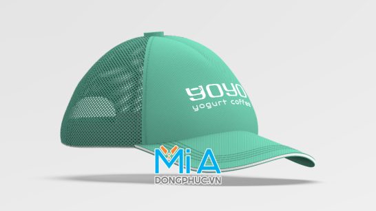 Nón lưới đồng phục màu xanh ngọc 5 múi