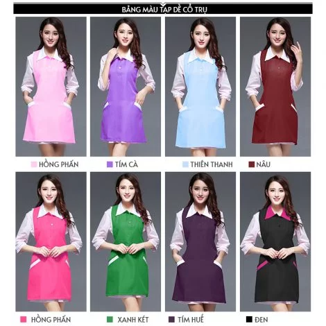 Bảng màu tạp dề cổ trụ