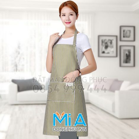 May tạp dề sọc May tạp dề sọc