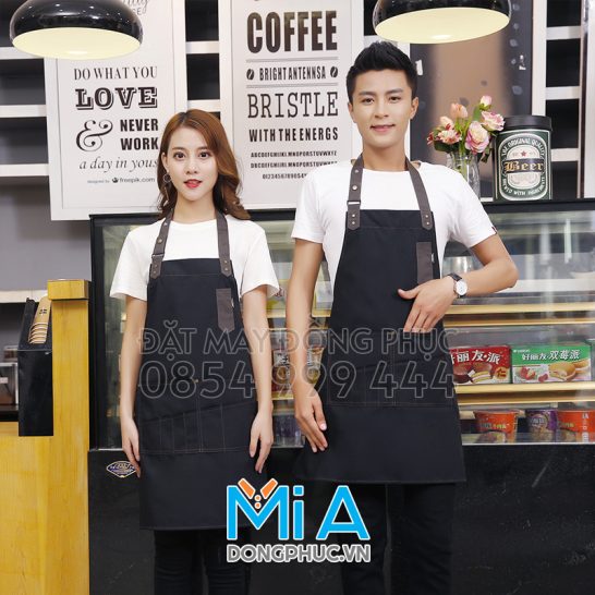 Mẫu tạp dề đẹp màu đen