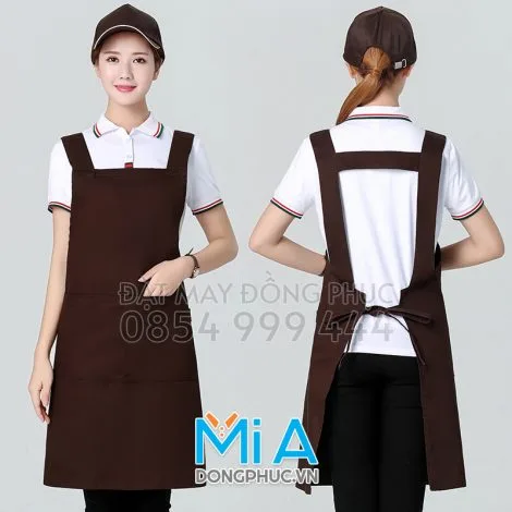 Tạp dề dài màu nâu