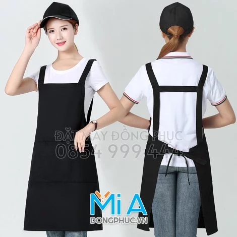 Tạp dề dài màu đen