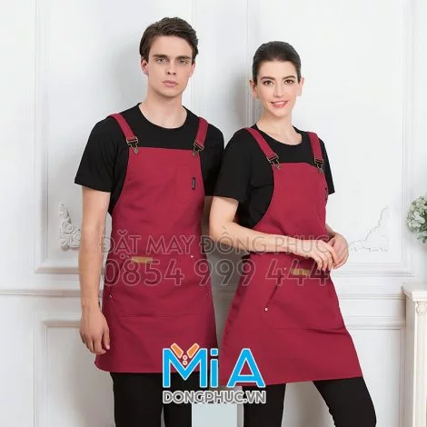 Tạp dề dài đeo vai 002