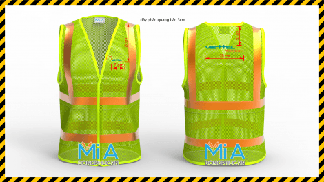 Áo phản quang Nhân viên Viettel Logistic Áo phản quang Nhân viên Viettel Logistic