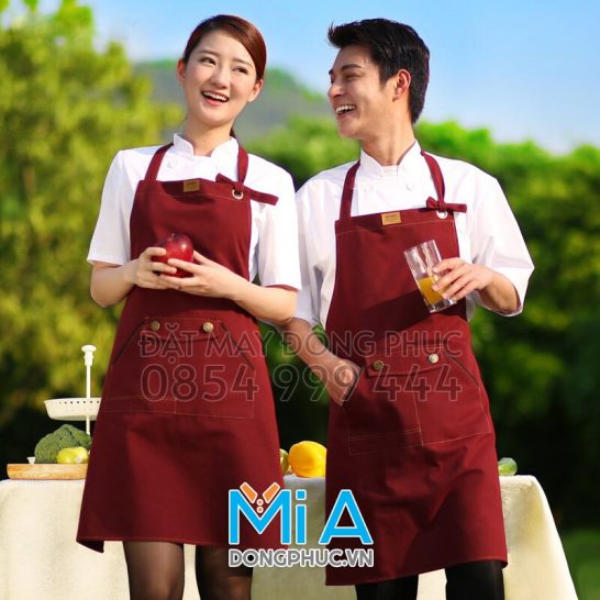 Thêu tạp dề trà sữa ngay Hậu Giang