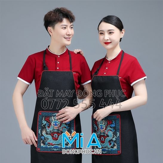 Thêu tạp dề đeo eo ngay Hà Tây