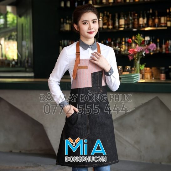 Thêu tạp dề tiệm nail ngay Bình Dương