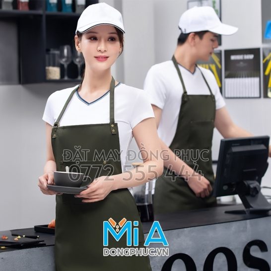 Xưởng thêu tạp dề quán cà phê ngay Quảng Ninh