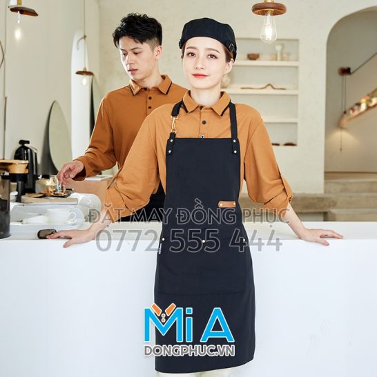 Thêu tạp dề tiệm nail ở Điện Biên